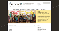 Desktop Screenshot of hancockchurch.org